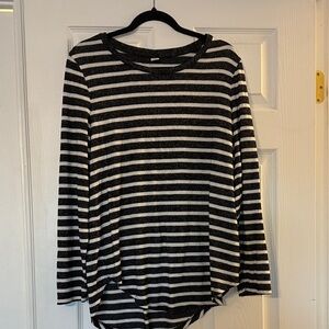 Old Navy Black and White Striped Top